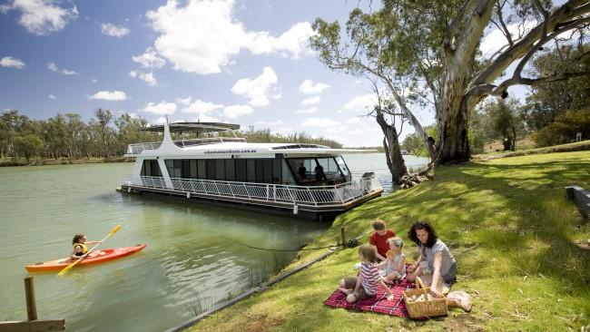 A houseboat can be a great option, especially for families. Picture: Visit Victoria