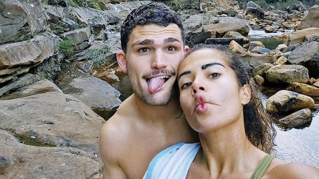 WARNING. WEEKEND TELEGRAPHS SPECIAL.  MUST TALK WITH PIC ED JEFF DARMANIN BEFORE PUBLISHING.    , , Nrl star Nathan Cleary and girlfriend Matilda Mary Fowler as seen on social media.