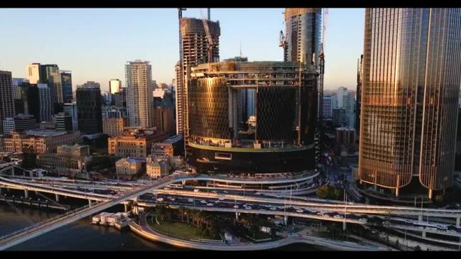 Drone footage of Queen's Wharf development