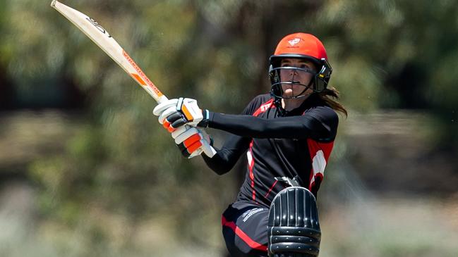 Women's Premier Cricket: Makinley Blows in action for Essendon Maribyrnong Park EMP. Picture: Arj Giese