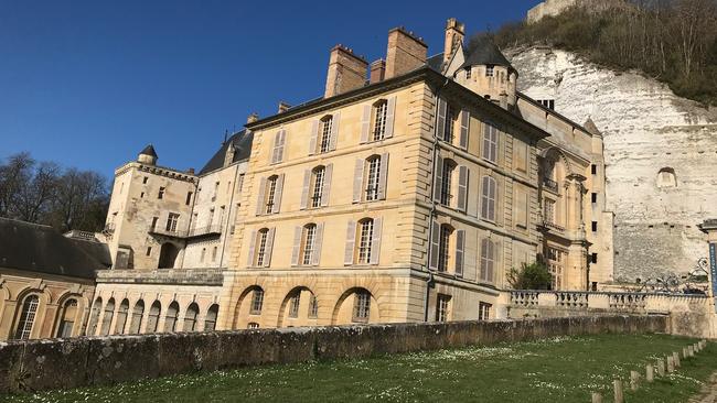 The chateau at La Roche-Guyon in France.