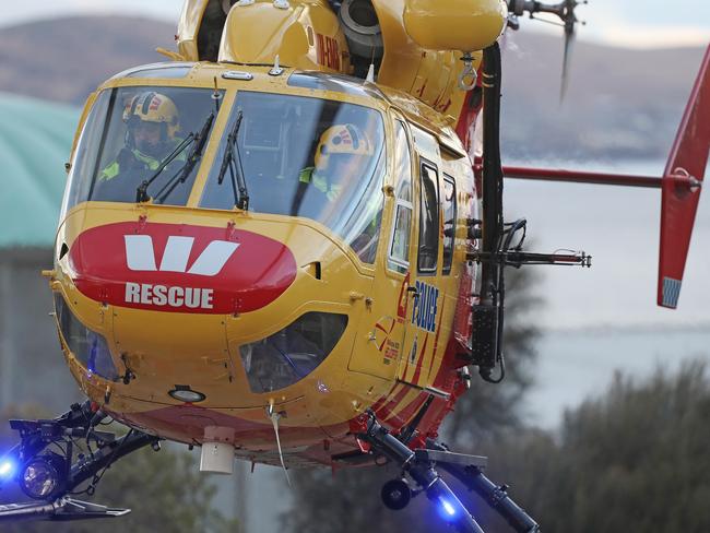 Westpac Rescue helicopter. Picture: LUKE BOWDEN