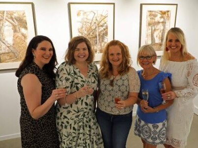 Chanelle Olive, Lauren Dennis, Emma Ward (featured artist), Carmen Gray and Tracey Sweeney at the gallery.