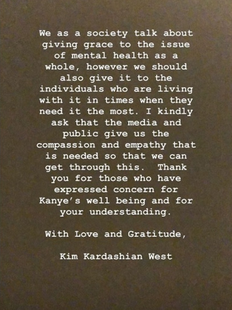 Kim Kardashian West responds on Instagram.