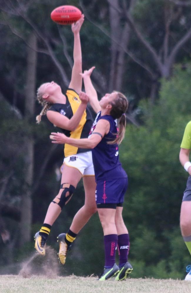 South coast AFL star Sophie Phillips, left, has been selected for the 2022 Sydney Swans academy