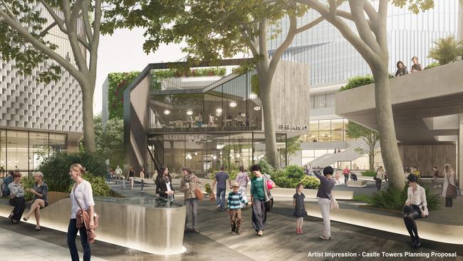 The East Village open-air retail space will overlook the Sydney Metro station. 