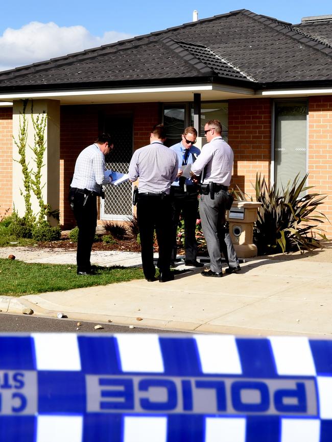 African teenagers accused of turning the street into a “war zone” are being hunted after trashing the rental home. Picture: Nicole Garmston