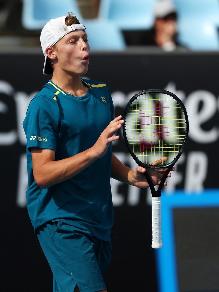 Cruz Hewitt played Australian Open juniors earlier this year. Picture: Mark Stewart