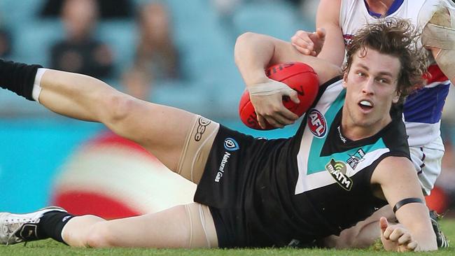 Former Port Adelaide player Mitchell Banner is the leading goalkicker in the Central Highlands Football League this season. Picture: AAP Image/Ben Macmahon