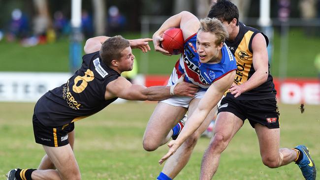 Former Central District half-back flanker Luke Barmby has been a leading light for Golden Grove. Picture: Roger Wyman