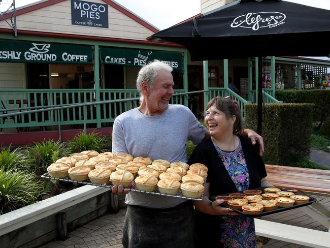 Mogo Pies owners Zoran Pantelic and Sam Ricza are open for business. Picture: Toby Zerna