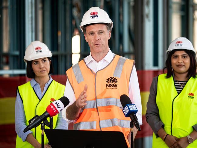 September 2023: NSW Premier Chris Minns and Deputy Premier Prue Car (left) in Liverpool for an announcement about the Minns Labor Government's commitment to build 100 public preschools. Picture: NCA NewsWire / Julian Andrews