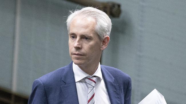 Immigration Minister Andrew Giles has denied in parliament that he did a fundraiser for a candidate at the Victorian state election, despite a flyer for the event describing it as one. Picture: Gary Ramage