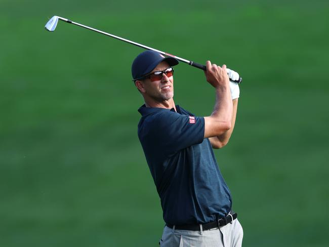 Adam Scott is in contention. Picture: David Cannon/Getty Images