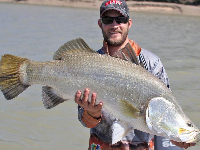 Shane Moon’s silver one metre barra was a great catch in round three of the Top End Barra Series