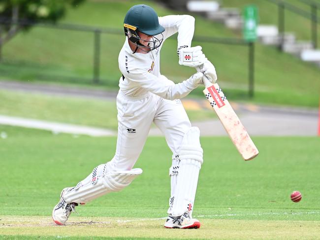 Iona batsman Harley MalpassAIC First XI cricket game. Padua V IonaSaturday February 24, 2024. Picture, John Gass