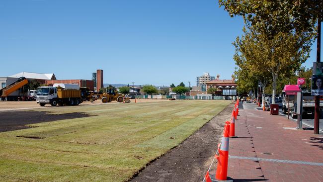 Progress at the old LeCornu site in North Adelaide in 2018. Picture: Matt Turner