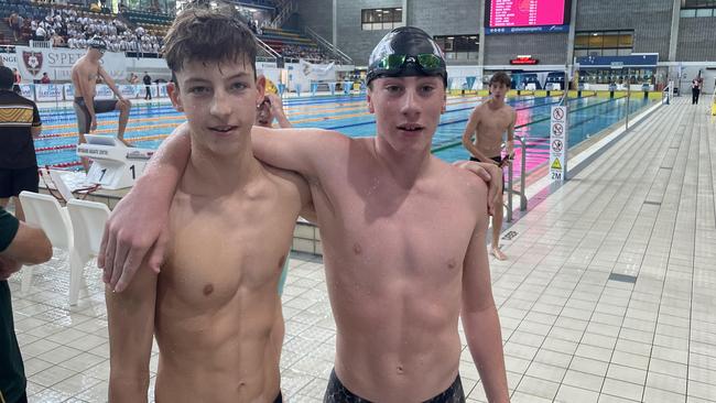 Iona College swimmers who were part of a spirited performance by the squad.