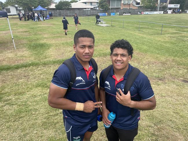 Loka Toia and John Fineanganofo of Redcliffe SHS.