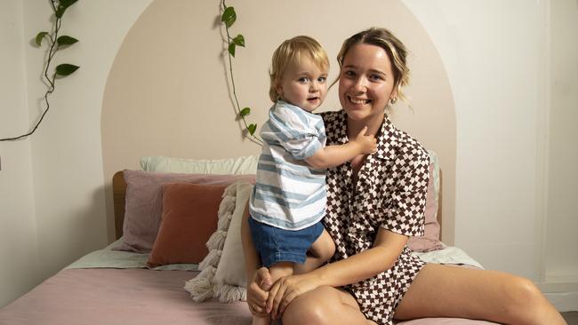 HeartKids Ambassador Freddie Clarke with his mother Amy. Picture: NCA NewsWire / Simon Bullard