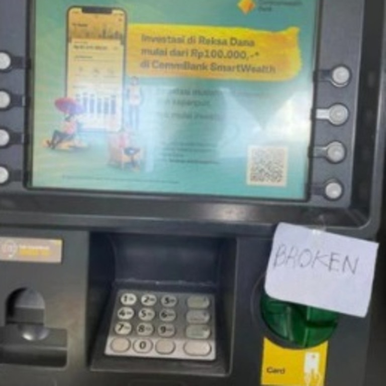 Tourists have also been warned about skimming devices on ATMs.
