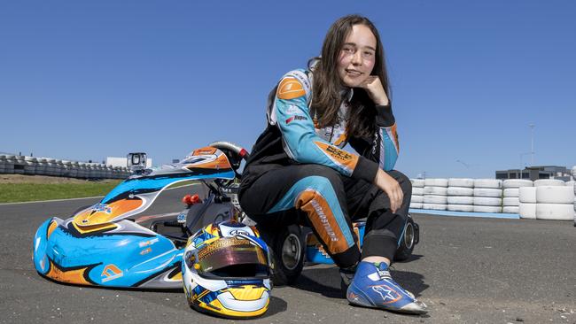 Aiva Anagnostiadis built her profile in karting before switching to cars. Picture: NCA NewsWire / David Geraghty