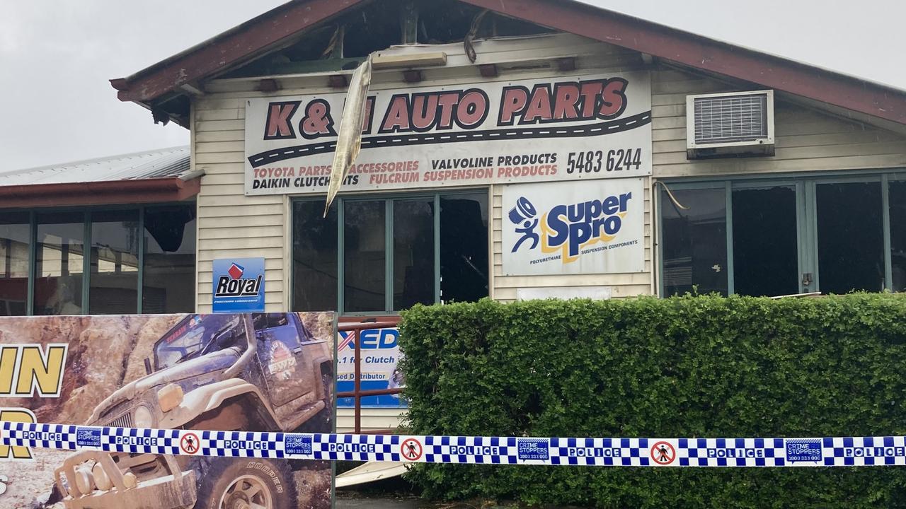 Gympie shop K &amp; N Auto Parts has been gutted in fire police are treating as “suspicious”.