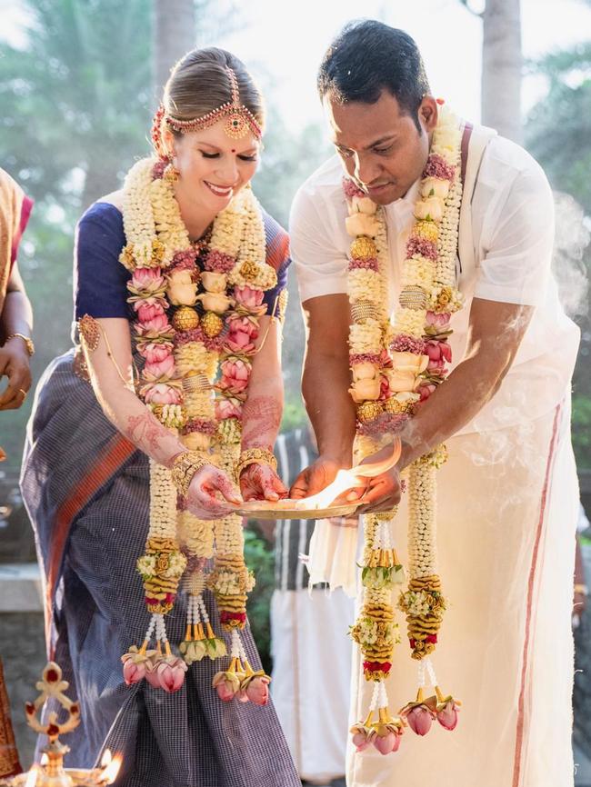 ... and a larger wedding in the southern Indian city of Chennai. Pictures: Supplied