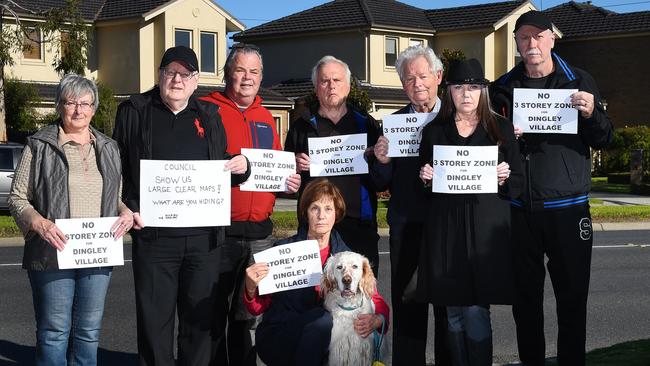 Kingston Council has proposed to allow higher density developments and these residents aren’t happy. Picture: Josie Hayden