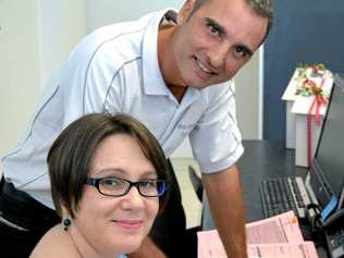 ACHIEVEMENT: Ray White Mackay City owner Chris Laval with Toni Wales at the office. Picture: Louise Starkey