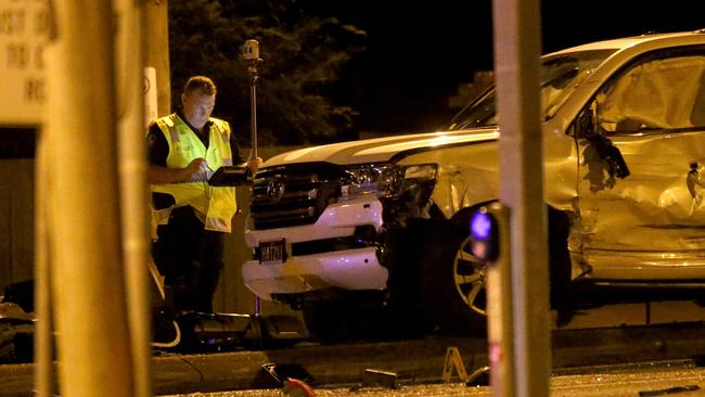 Two people were killed in a serious crash on Finucane Rd in Alexandra Hills on Tuesday, January 26, 2021. Photo Steve Pohlner