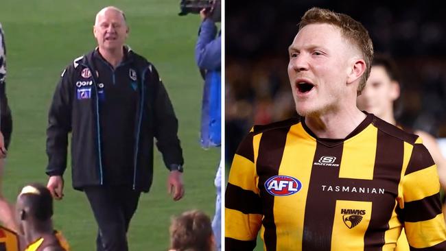 Ken Hinkley and James Sicily exchanged words.