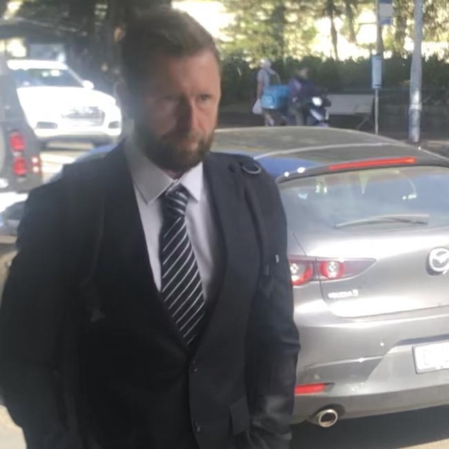 Matthew Round, 35, outside Manly Local Court on Wednesday. The court heard that he had altered 31 customer invoices. Picture: Manly Daily