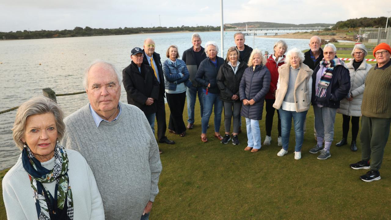 Barwon Heads residents, including Judy and Bruce Wilson, are opposing a major development along the riverfront. Picture: Alison Wynd.