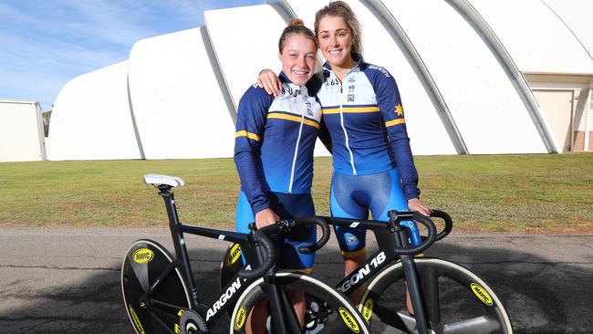 Clonan and Stewart are yet to know whether they’ll defend their madison title at the Oceania championships in Adelaide later this month. Picture: Tait Schmaal.