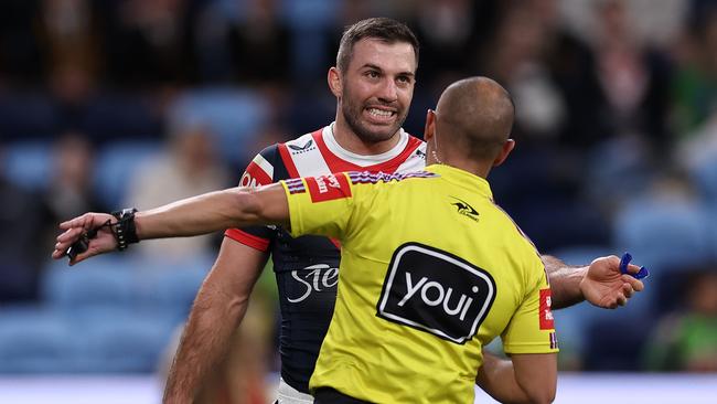 James Tedesco had a horror night under the high ball. (Photo by Cameron Spencer/Getty Images)