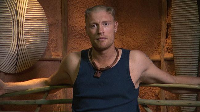 Shaved ... Freddie Flintoff’s new ‘do. Picture: Ten