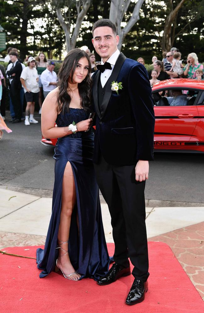 Charlotte May and Jay Woodward at Centenary Heights State High School formal. Picture; Patrick Woods.