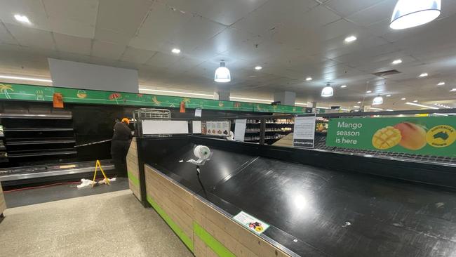 Until Thursday Woolworths stores across Cairns have been left bare due to the severing of southern transport links. Picture: Peter Carruthers