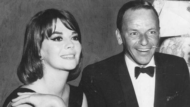 Wood, seen with Frank Sinatra, was one of the most famous faces in Hollywood at the time of her tragic death. Picture: Supplied.