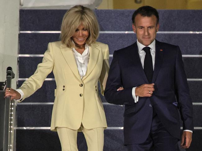 The couple put on a united front when they later arrived in Jakarta. Picture: AFP