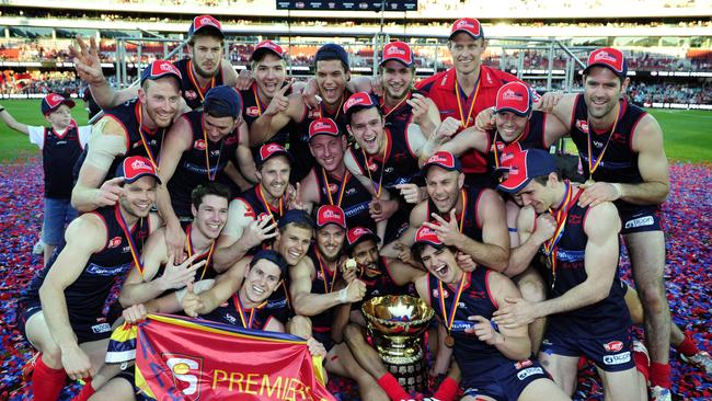 The 2014 SANFL premiers – Norwood. Picture: Mark Brake.