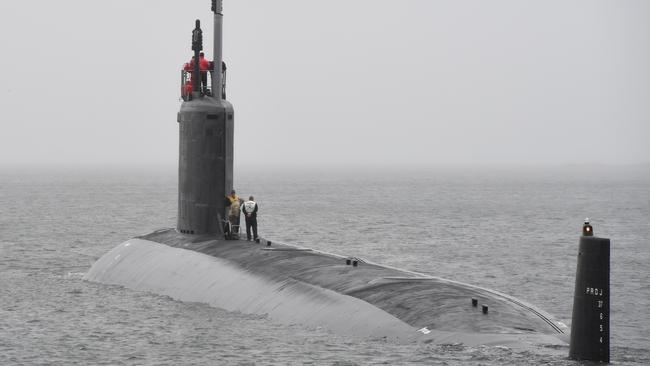 The USS Oregon is a Virginia-class fast attack submarine. Picture: US Navy/Petty Officer 2nd Class Wesley Towner