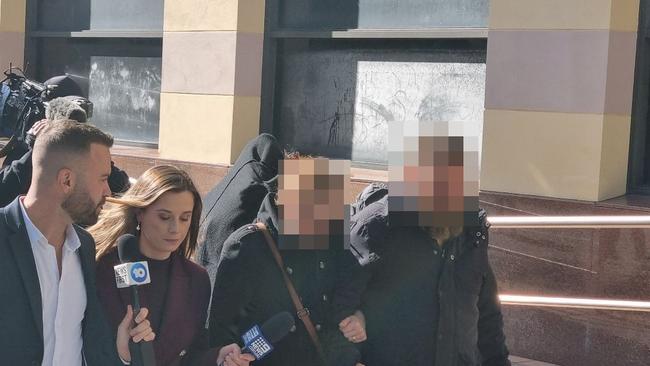 The boy's parents leave Perth Children's Court on Friday after their son's first court appearance. Picture: NCA NewsWire / Anthony Anderson