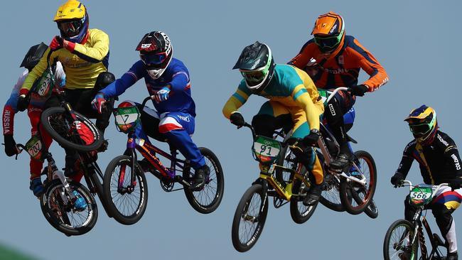 Rio 2016 Olympics BMX; Sam Willoughby; Anthony Dean; Maris Strombergs ...