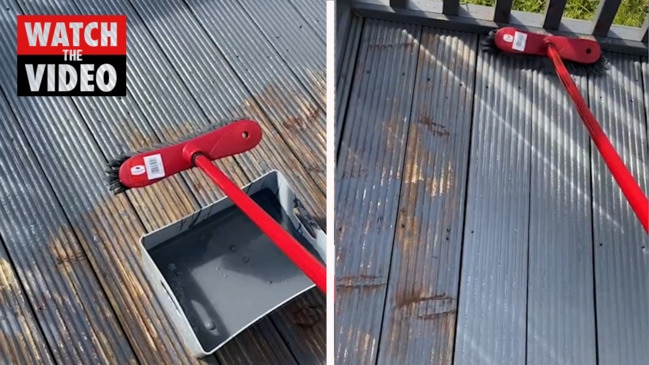 TikTok DIY: Painting decking with a floor brush