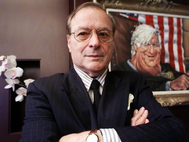 UNITED STATES - JANUARY 14:  Political cartoonist Ranan Lurie at his office on Park Ave., with some of his artwork in the background.  (Photo by Mike Albans/NY Daily News Archive via Getty Images)