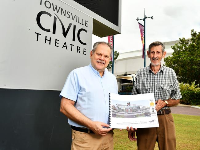 Committee Members for TPAC proposal , Trevor Keeling and  Simon McConnell  at Civic Theatre. Picture: Alix Sweeney