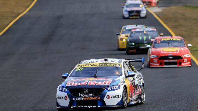 Jamie Whincup leads the pack. Picture: Mark Horsburgh/Edge Photographics via Getty Images