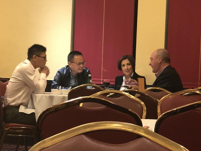 Daryl Maguire (R) pictured with Louise Waterhouse for lunch. William Luong is to the left of Ms Waterhouse. Picture: Independent Commission Against Corruption